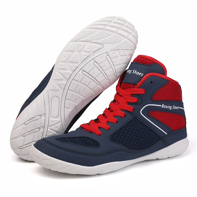Men'S Shoes Navy Blue - Chaussures de lutte professionnelles pour hommes,