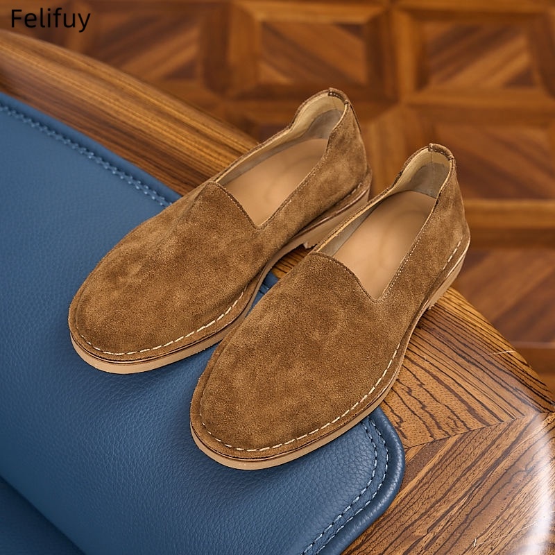 Boat Shoe Leather - Mocassins pour homme en daim de