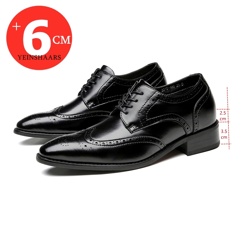 Oxford Brogue Leather - Brogue en cuir véritable pour hommes,
