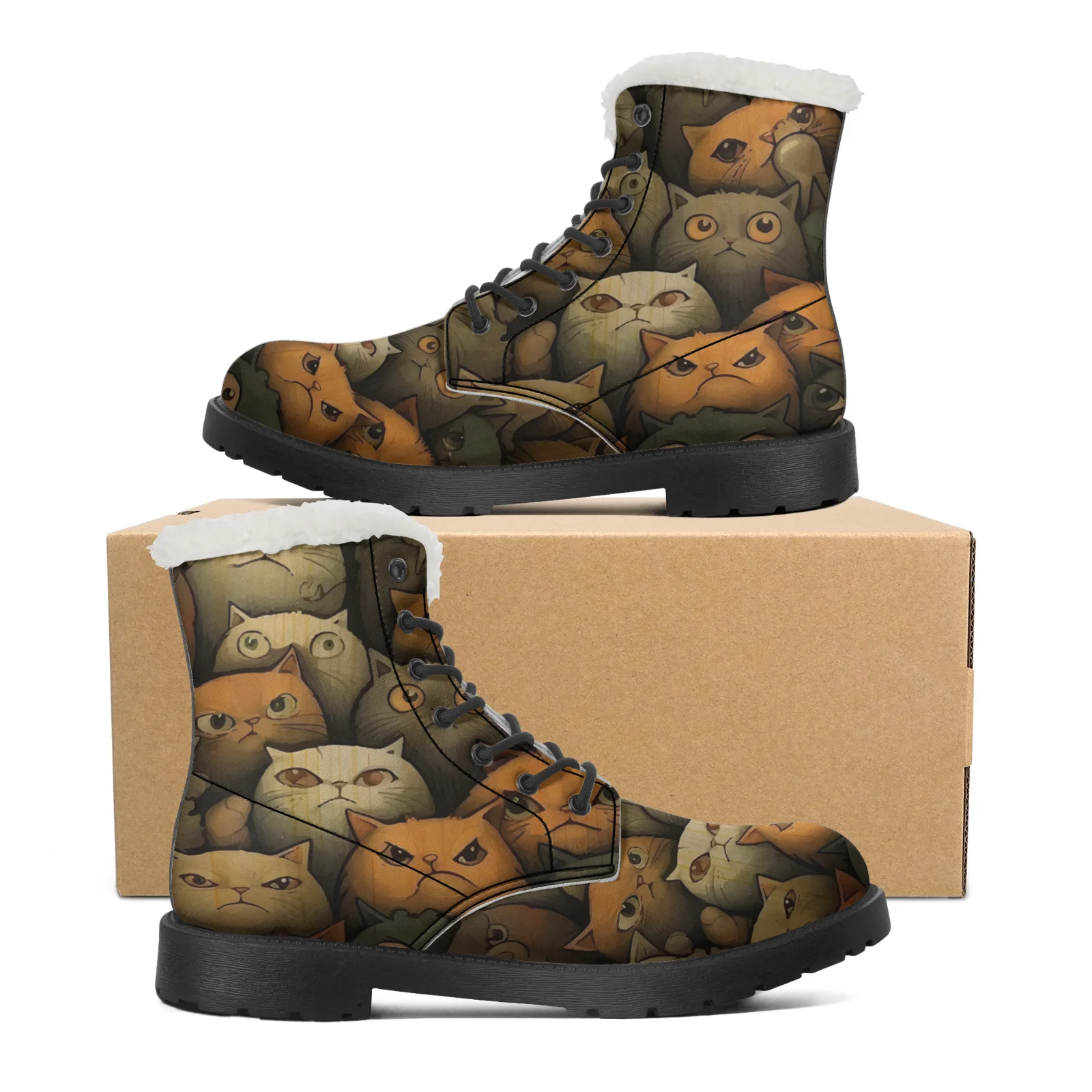 Men Shoes Eu To Us - Bottes de neige en peluche à