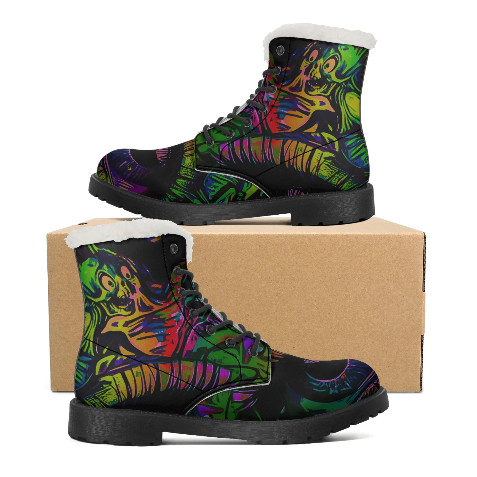 Men Shoes Eu To Us - Bottes de neige en peluche au