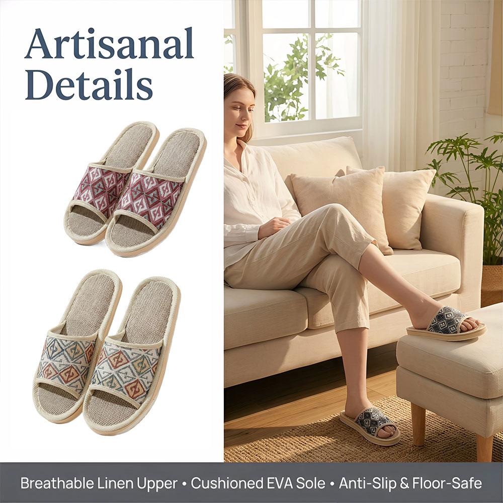 Chaussons en lin quatre saison - Men'S Shoes To Women'S avis et prix