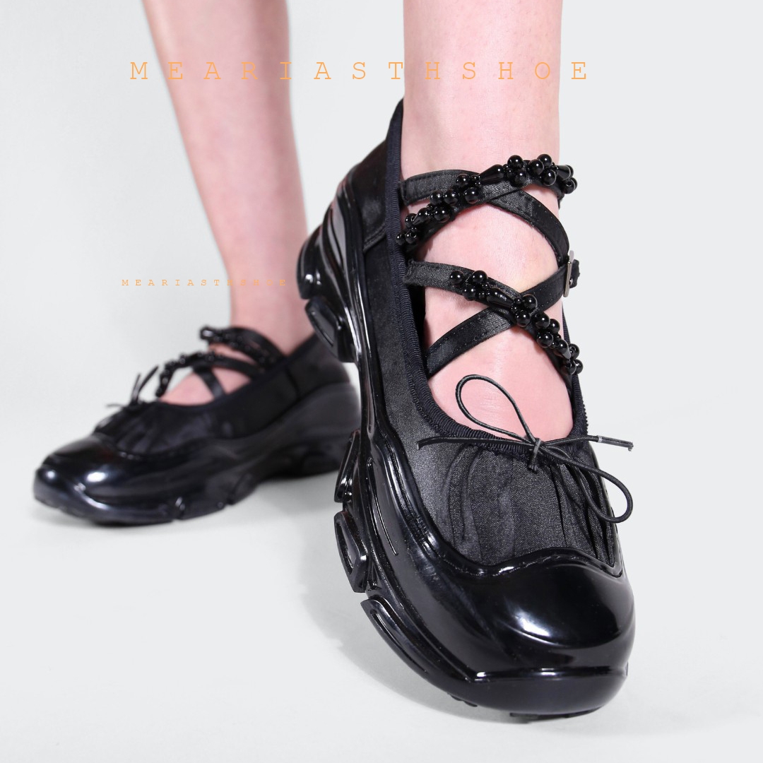 Chaussures plates Mary Jane po - Boat Shoe Leather avis et prix