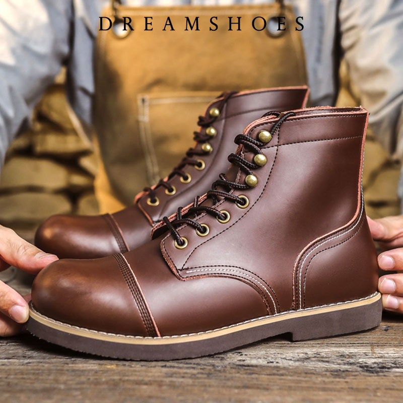 Bottines de moto en cuir de va - Men Shoes 2026 avis et prix