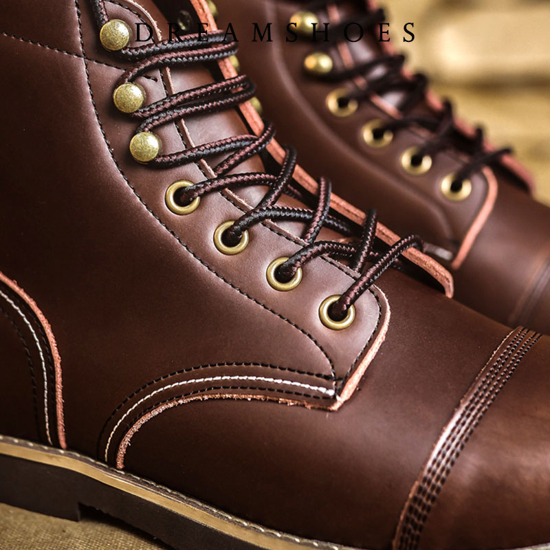 Bottines de moto en cuir de va - Men Shoes 2026 avis et prix