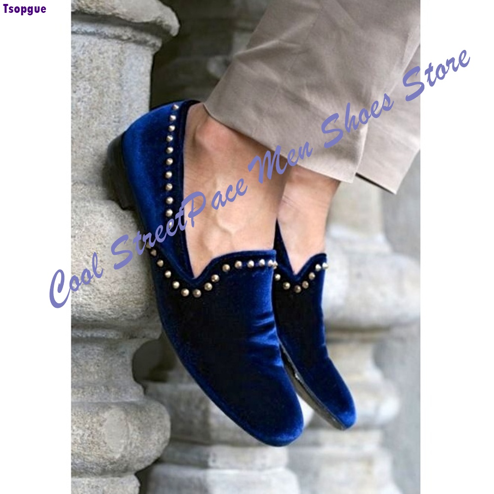 Mocassins pour hommes en velou - Men'S Shoes Navy Blue avis et prix
