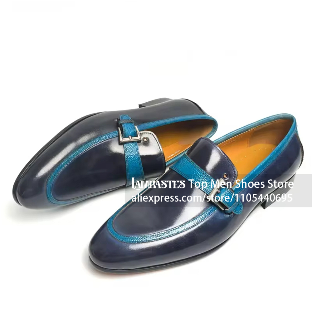 Mocassins Penny bleu marine à  - Men'S Shoes Navy Blue avis et prix
