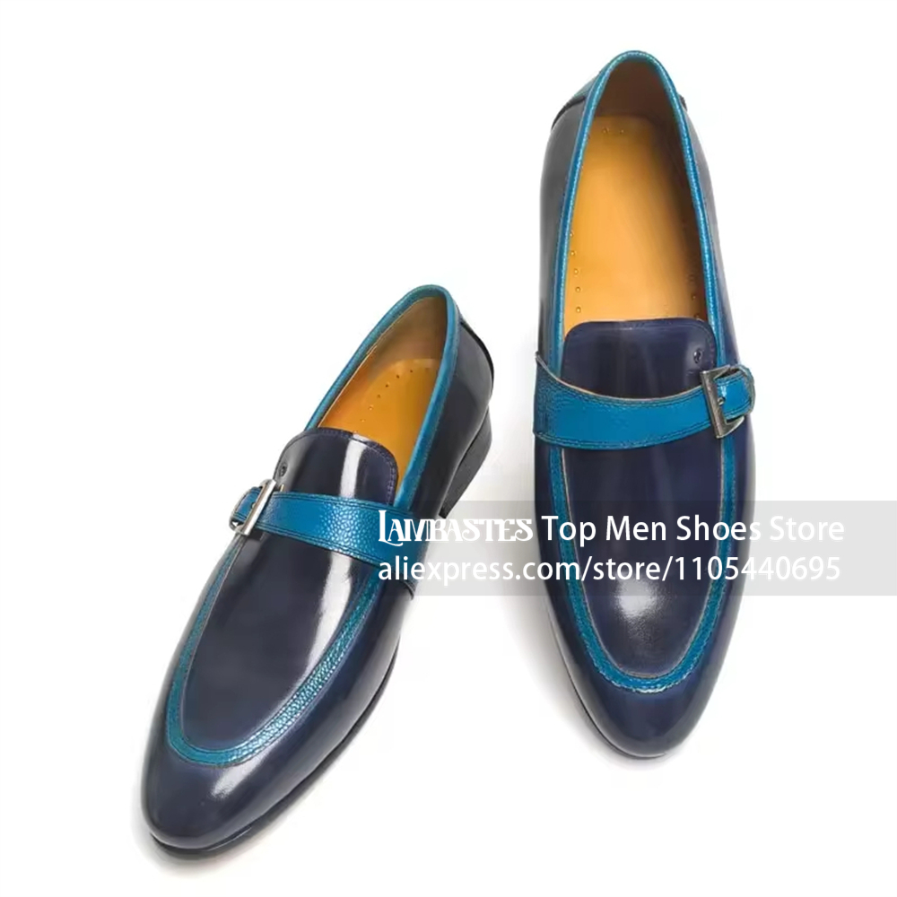 Mocassins Penny bleu marine à  - Men'S Shoes Navy Blue avis et prix