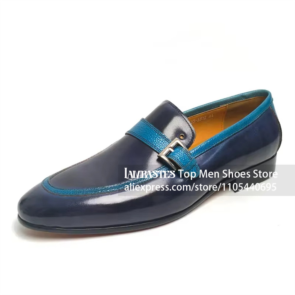 Mocassins Penny bleu marine à  - Men'S Shoes Navy Blue avis et prix