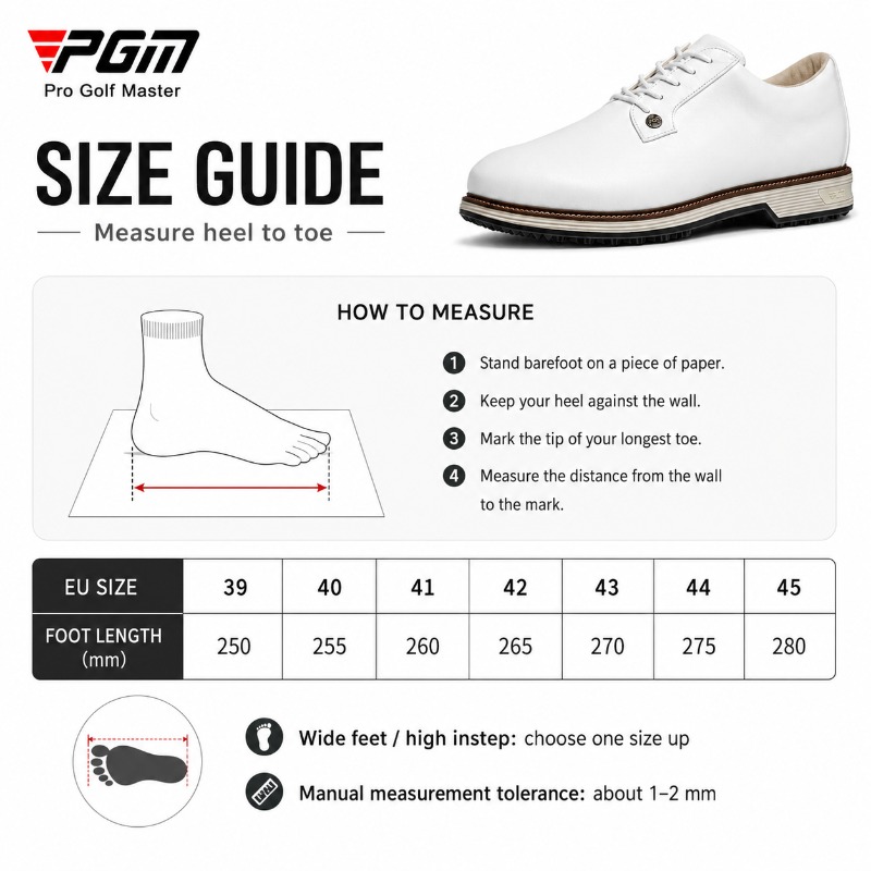 PGM – chaussures de golf en cu - Men Shoes Eu To Us avis et prix