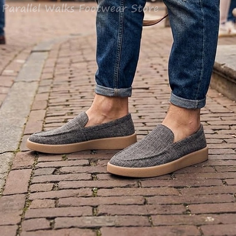 Mocassins en toile pour hommes - Boat Shoe Leather avis et prix