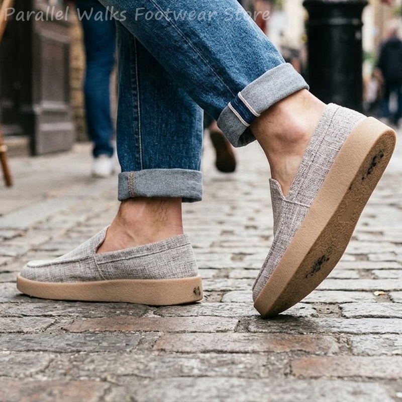 Mocassins en toile pour hommes - Boat Shoe Leather avis et prix
