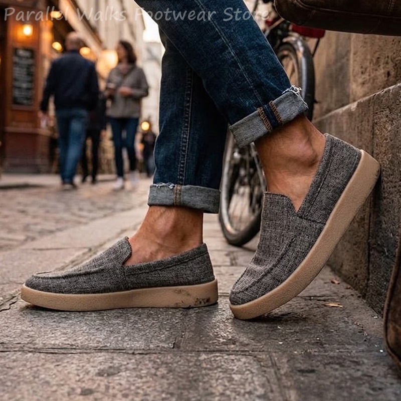 Mocassins en toile pour hommes - Boat Shoe Leather avis et prix