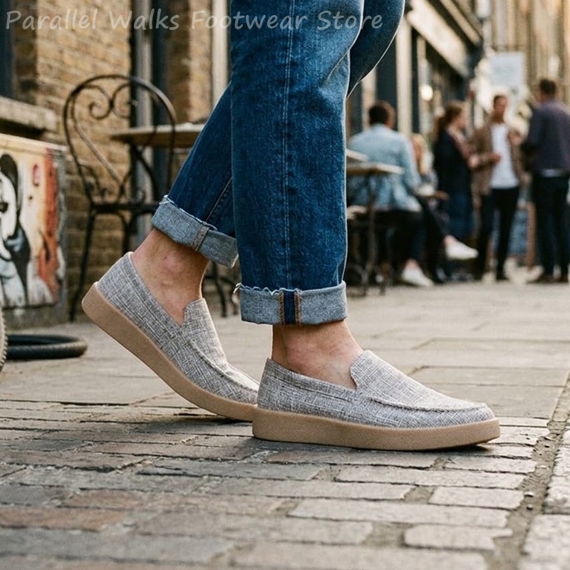 Mocassins en toile pour hommes - Boat Shoe Leather avis et prix