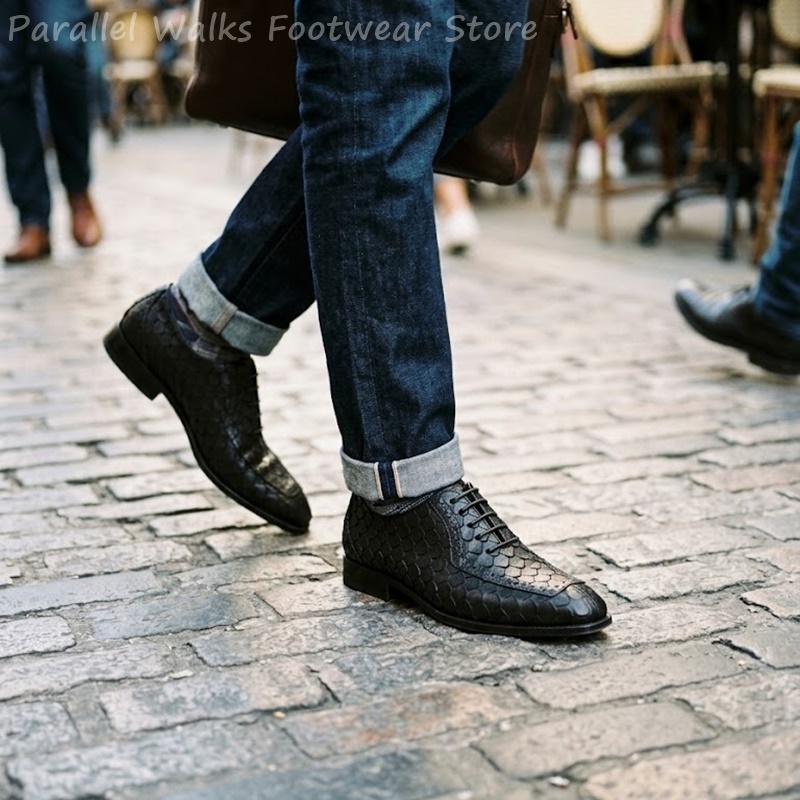 Chaussures Oxford pour hommes  - Oxford Brogue Leather avis et prix