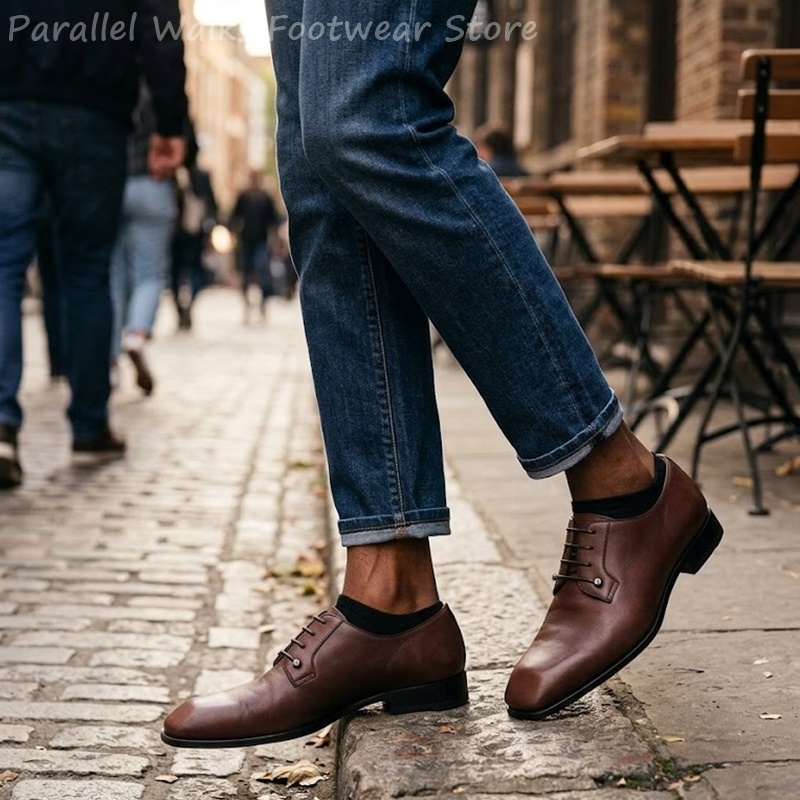 Chaussures Derby en cuir marro - Men'S Shoes Smart avis et prix