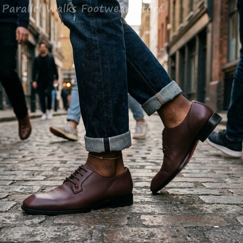 Chaussures Derby en cuir marro - Men'S Shoes Smart avis et prix