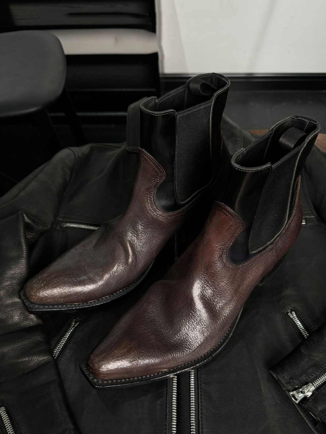Bottines Chelsea en cuir noir  - Men'S Shoes Smart avis et prix